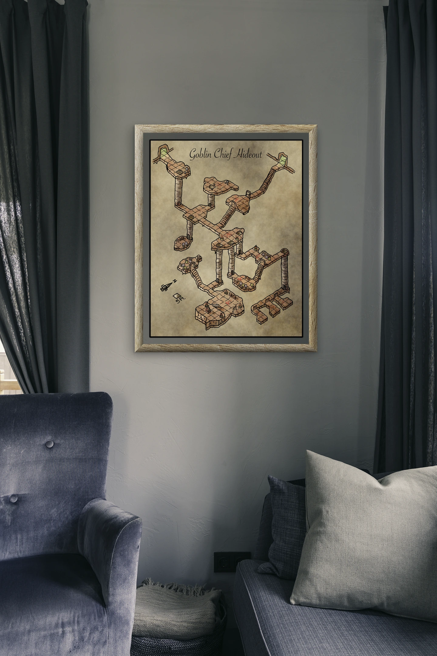 Goblin Chief Hideout Canvas Art Print from Elven Tower Cartography - Image 3