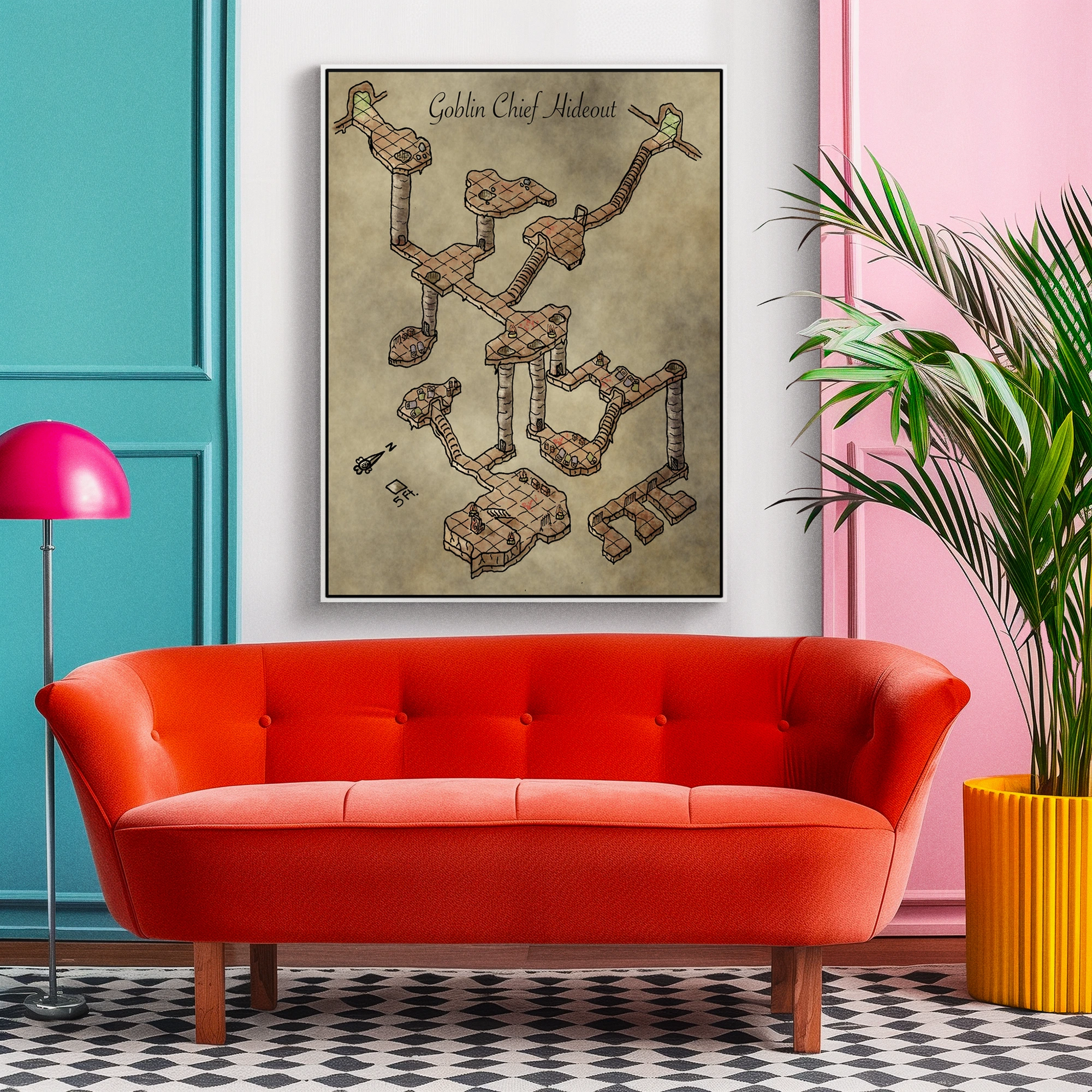 Goblin Chief Hideout Canvas Art Print from Elven Tower Cartography - Image 4