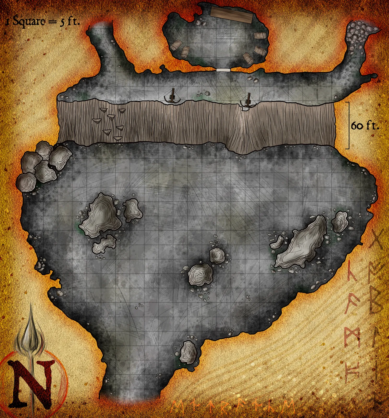 Goblin Lair No Labels Fantasy Art Print from Elven Tower Cartography - Image 2
