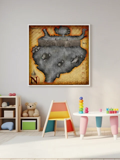 Goblin Lair Canvas Wall Art from Elven Tower Cartography