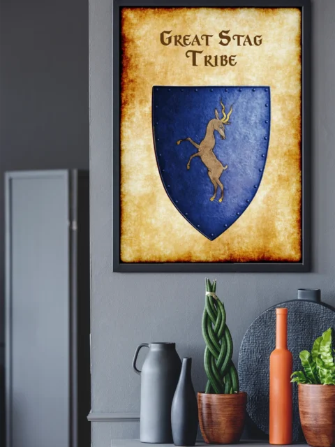 Great Stag Tribe Canvas Art Print from Anna Meyer