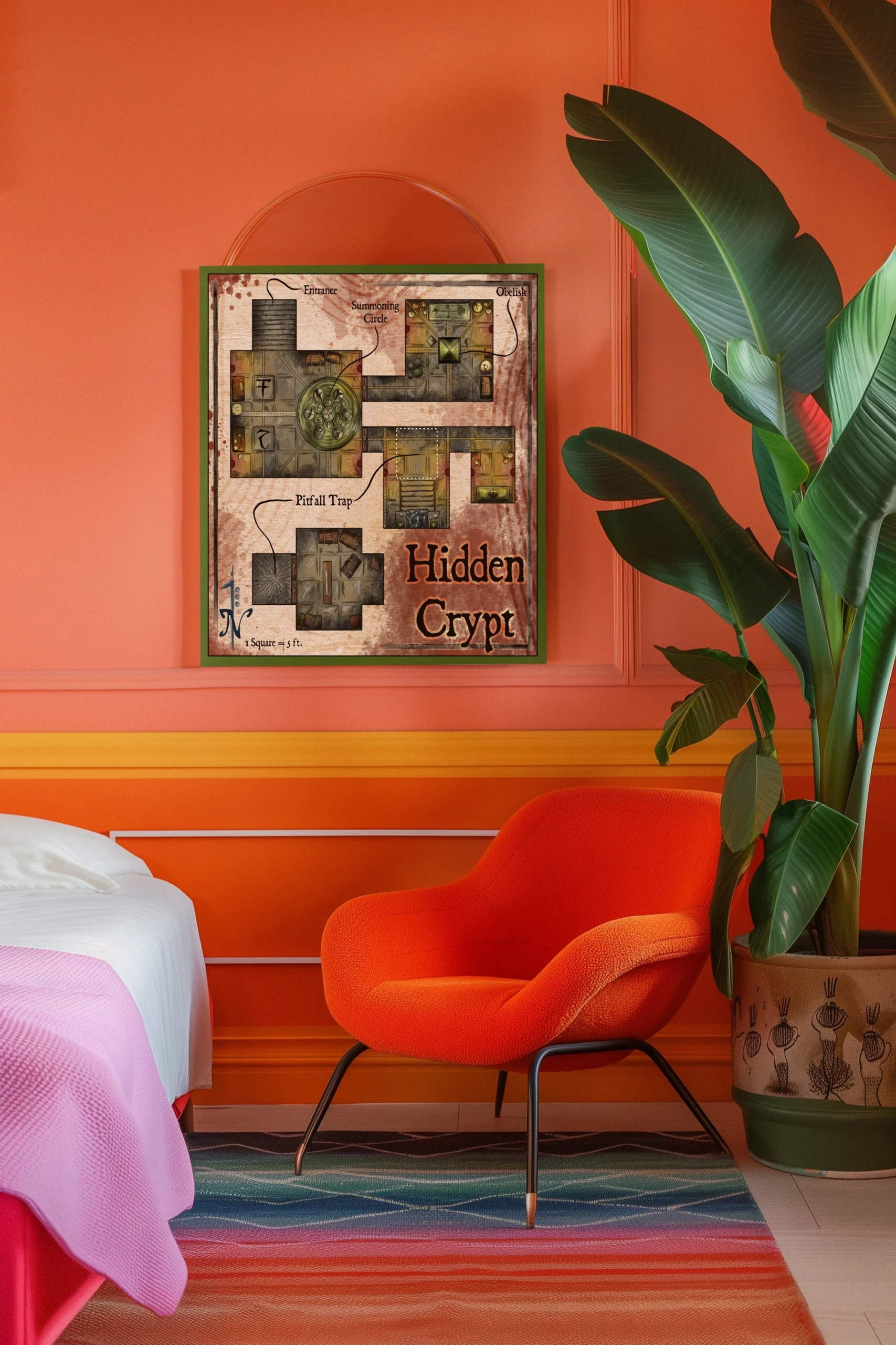 Hidden Crypt Fantasy Art Print from Elven Tower Cartography - Image 5