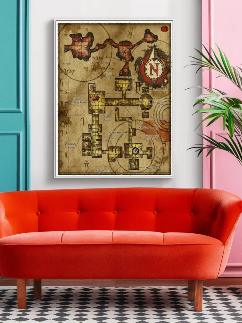 Hidden Lair Gallery Archival Print from Elven Tower Cartography