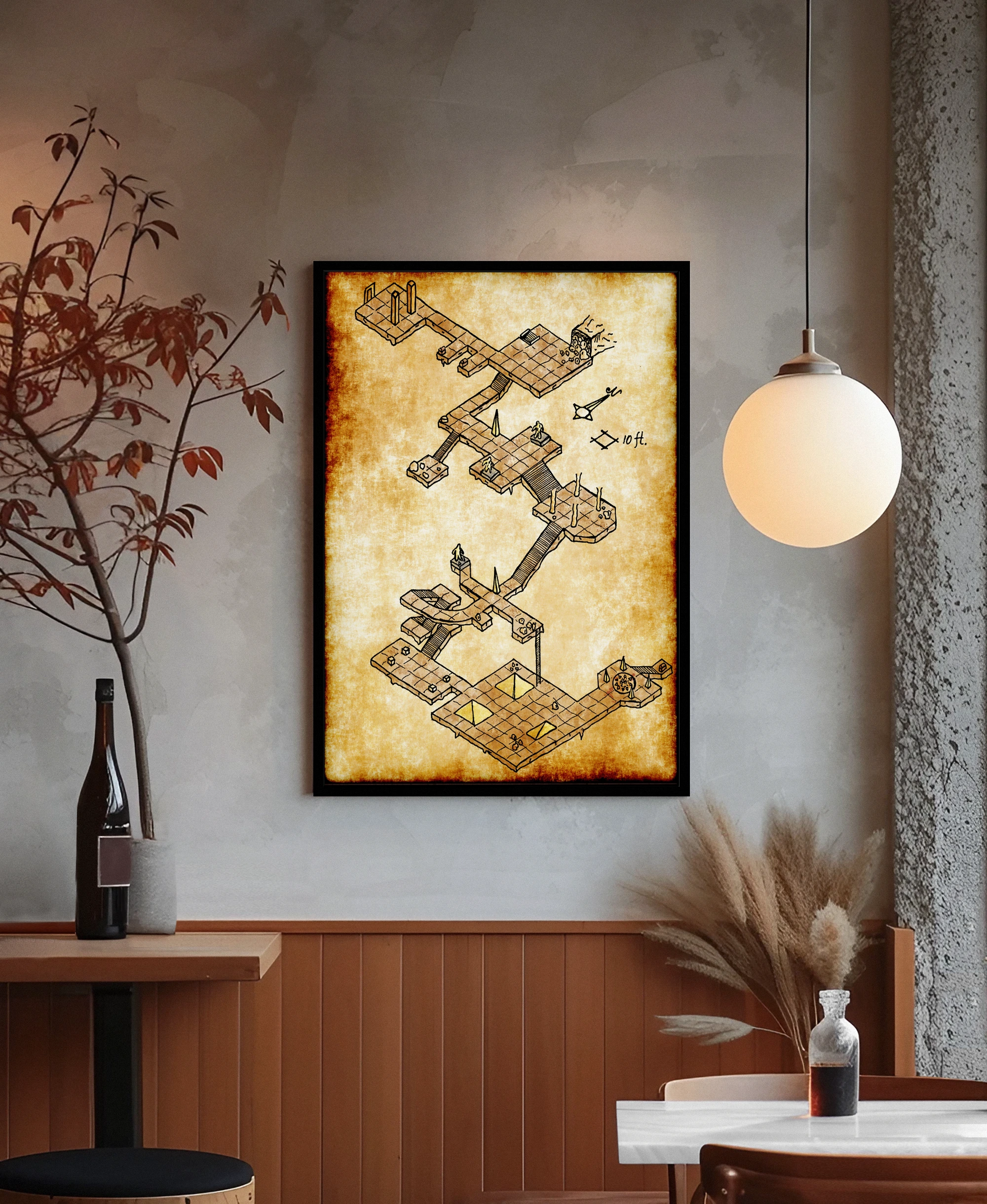 Hidden Temple Canvas Print from Elven Tower Cartography - Image 4