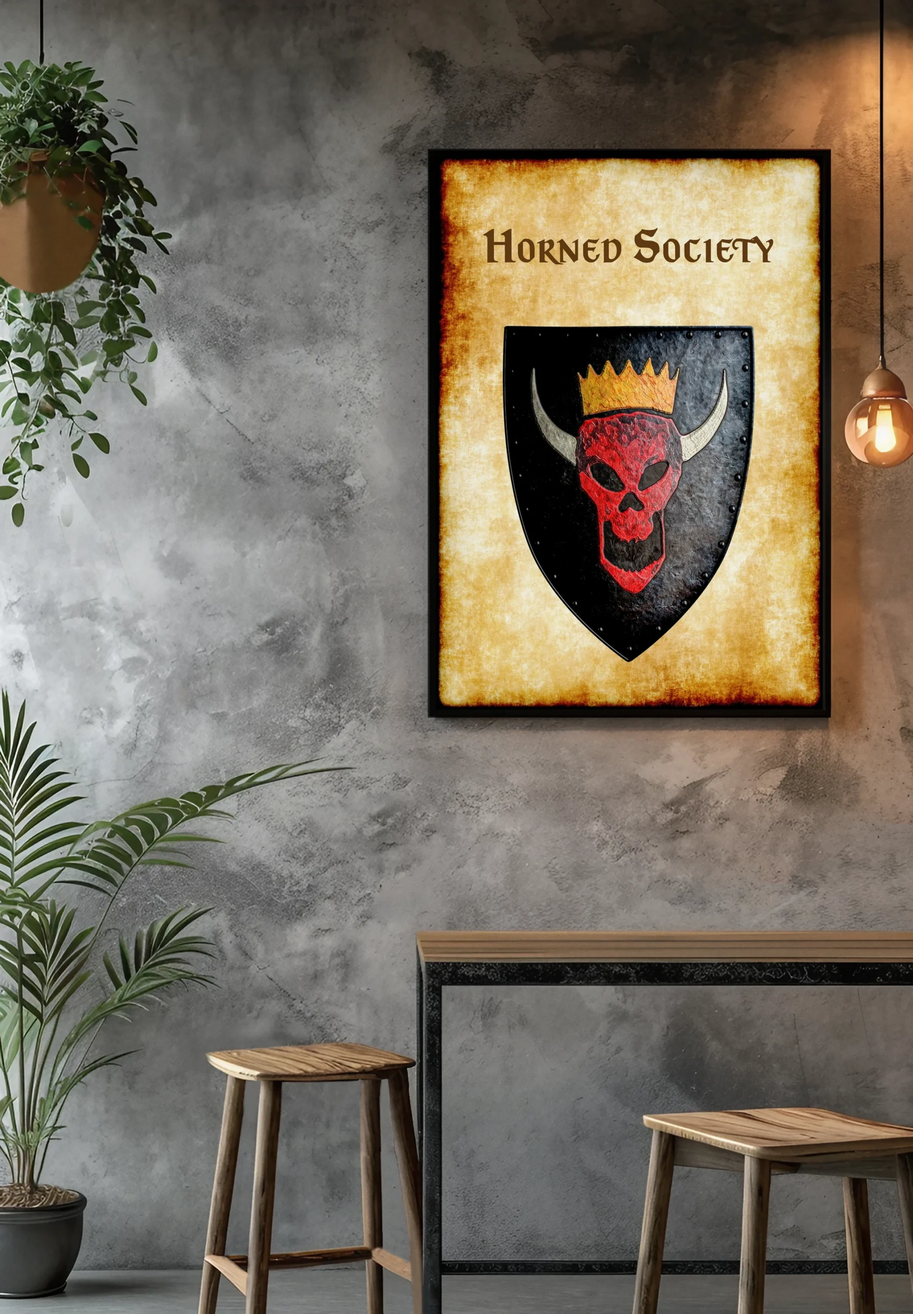 Horned Society Canvas Wall Art from Anna Meyer - Image 4