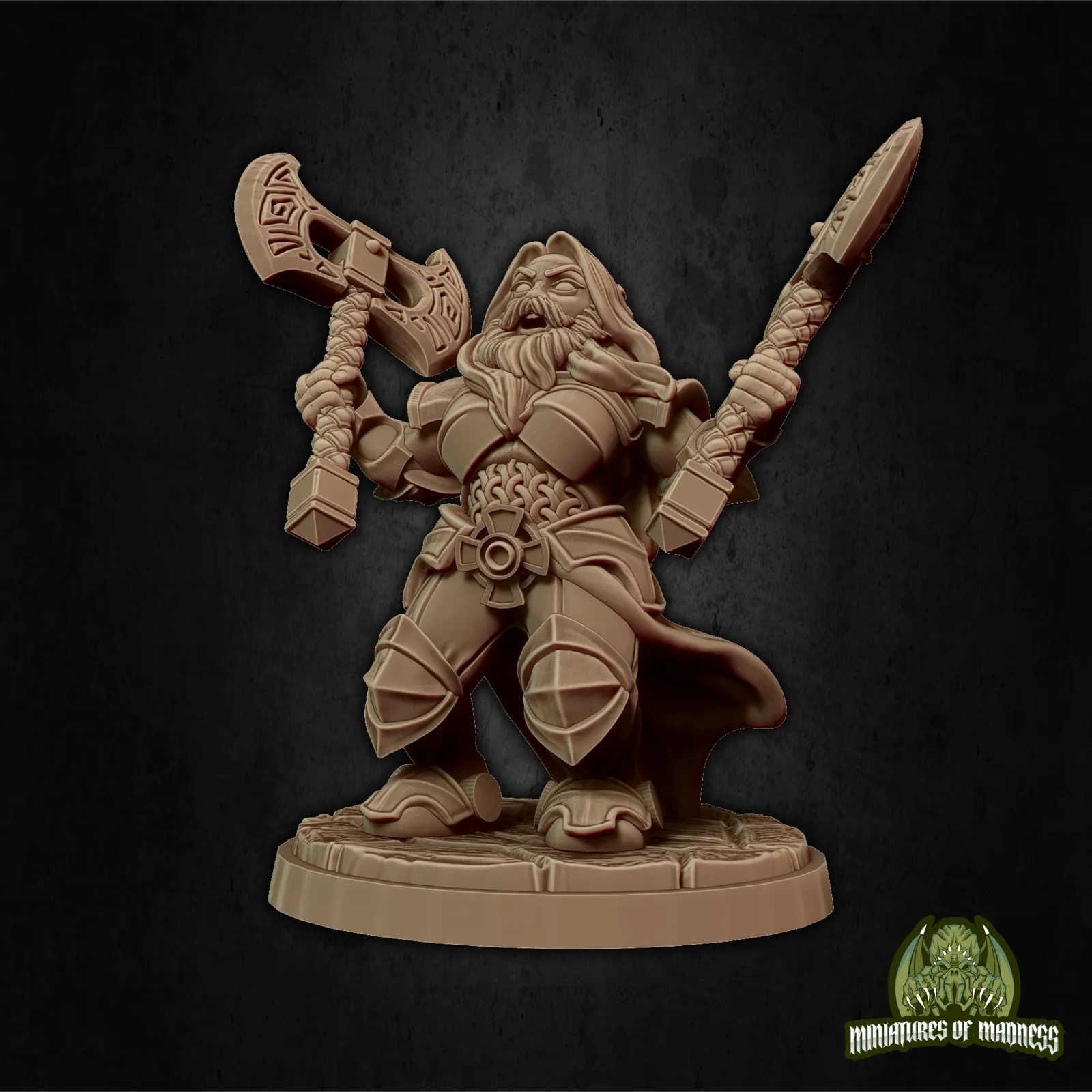 Ignes The Assoult Bearded — Clan Oakentap Dwarf Miniature - Image 3