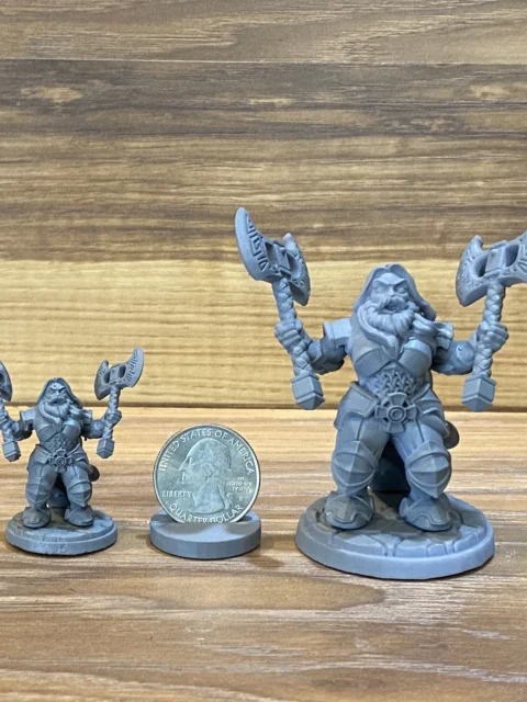 Alternative view of Ignes The Assoult Bearded — Clan Oakentap Dwarf Miniature