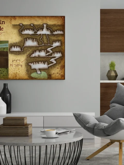 Kobolds In The Jungle No Labels Canvas Art Print from Elven Tower Cartography