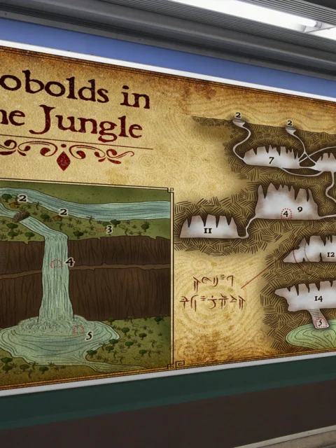 Kobolds In The Jungle Fantasy Art Print from Elven Tower Cartography