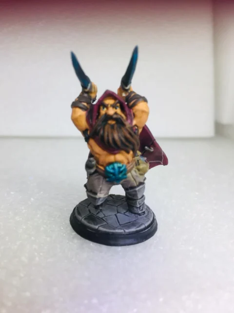 Alternative view of Kogan The Raider — Clan Oakentap Dwarf Miniature