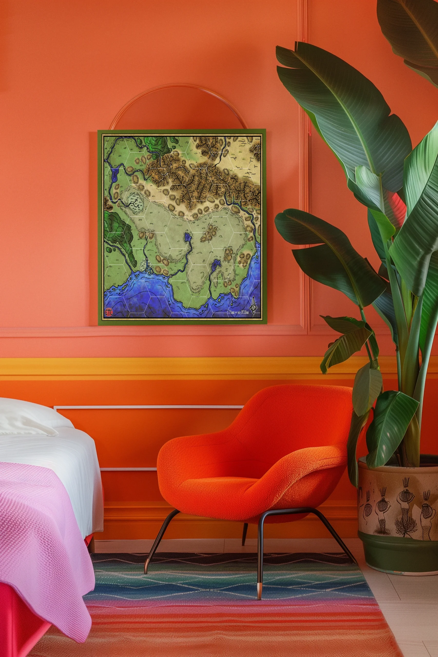 Lake Countryside Canvas Wall Art from Elven Tower Cartography - Image 5