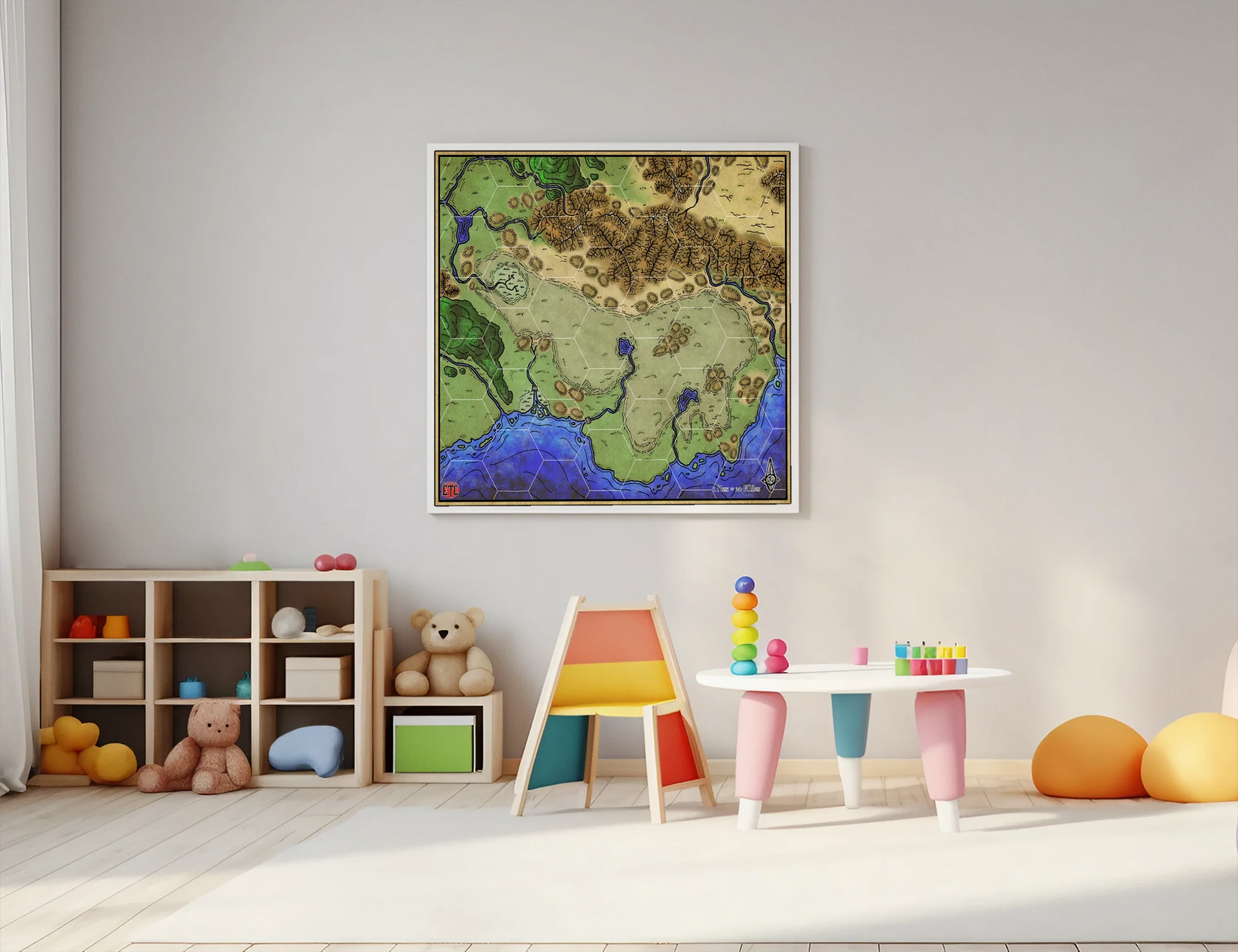 Lake Countryside Canvas Wall Art from Elven Tower Cartography - Image 3
