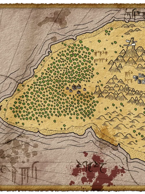 Lost Island Of Selu 1 Gallery Archival Print from Elven Tower Cartography