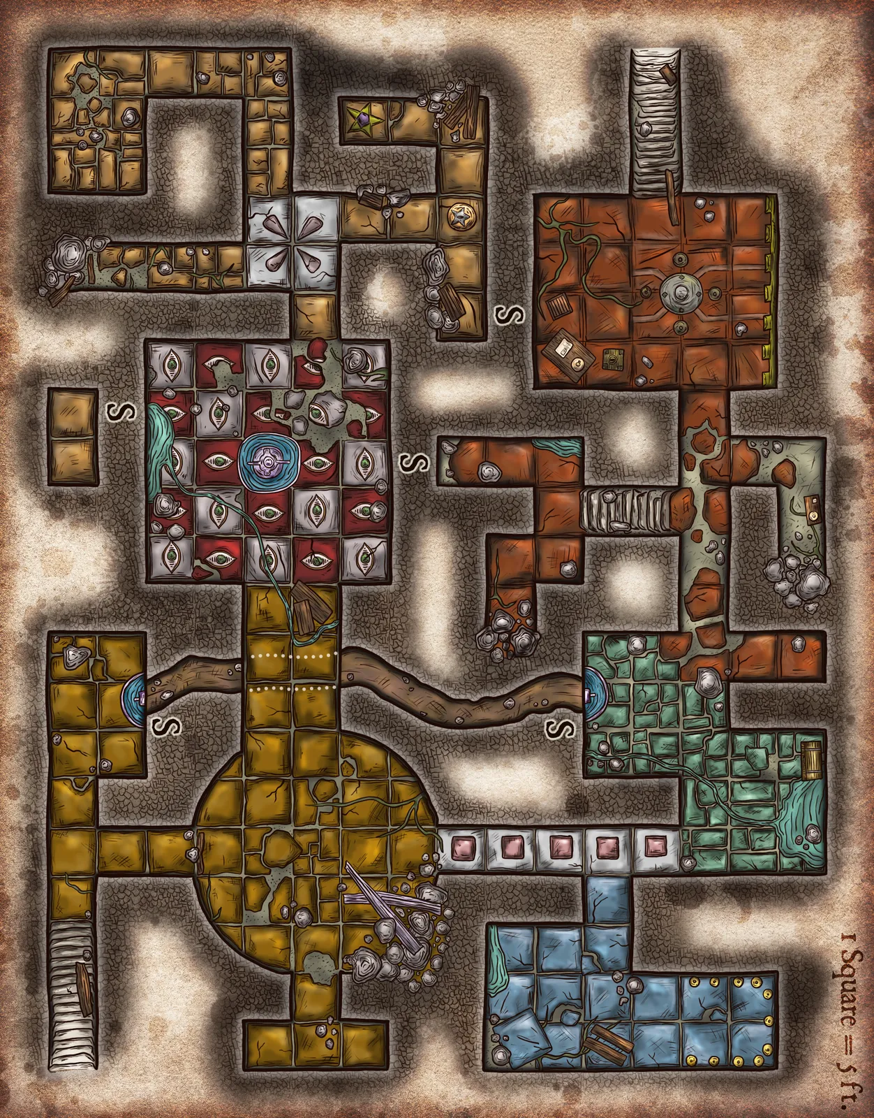 Lost Treasure Of Saint Danbert Canvas Print from Elven Tower Cartography - Image 2