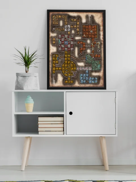 Lost Treasure Of Saint Danbert Canvas Print from Elven Tower Cartography