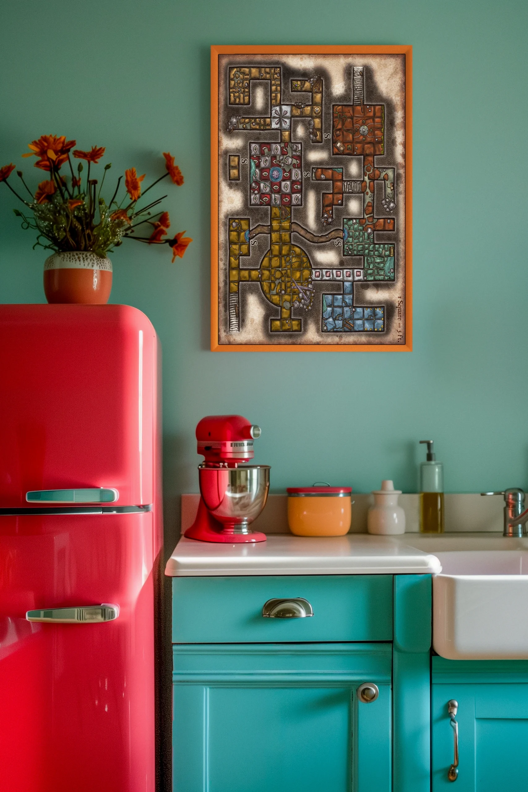 Lost Treasure Of Saint Danbert Canvas Print from Elven Tower Cartography - Image 3