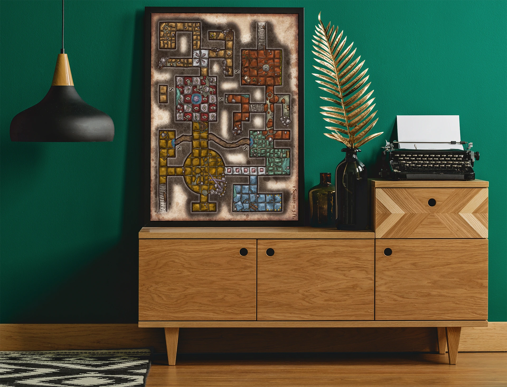 Lost Treasure Of Saint Danbert Canvas Print from Elven Tower Cartography - Image 5