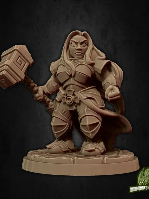 Alternative view of Malyan The Proud Bearded — Clan Oakentap Dwarf Miniature