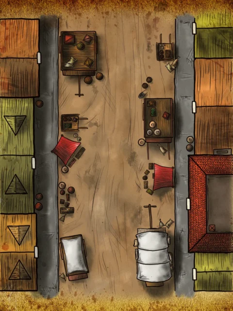 Alternative view of Market Street Gallery Canvas Print from Elven Tower Cartography