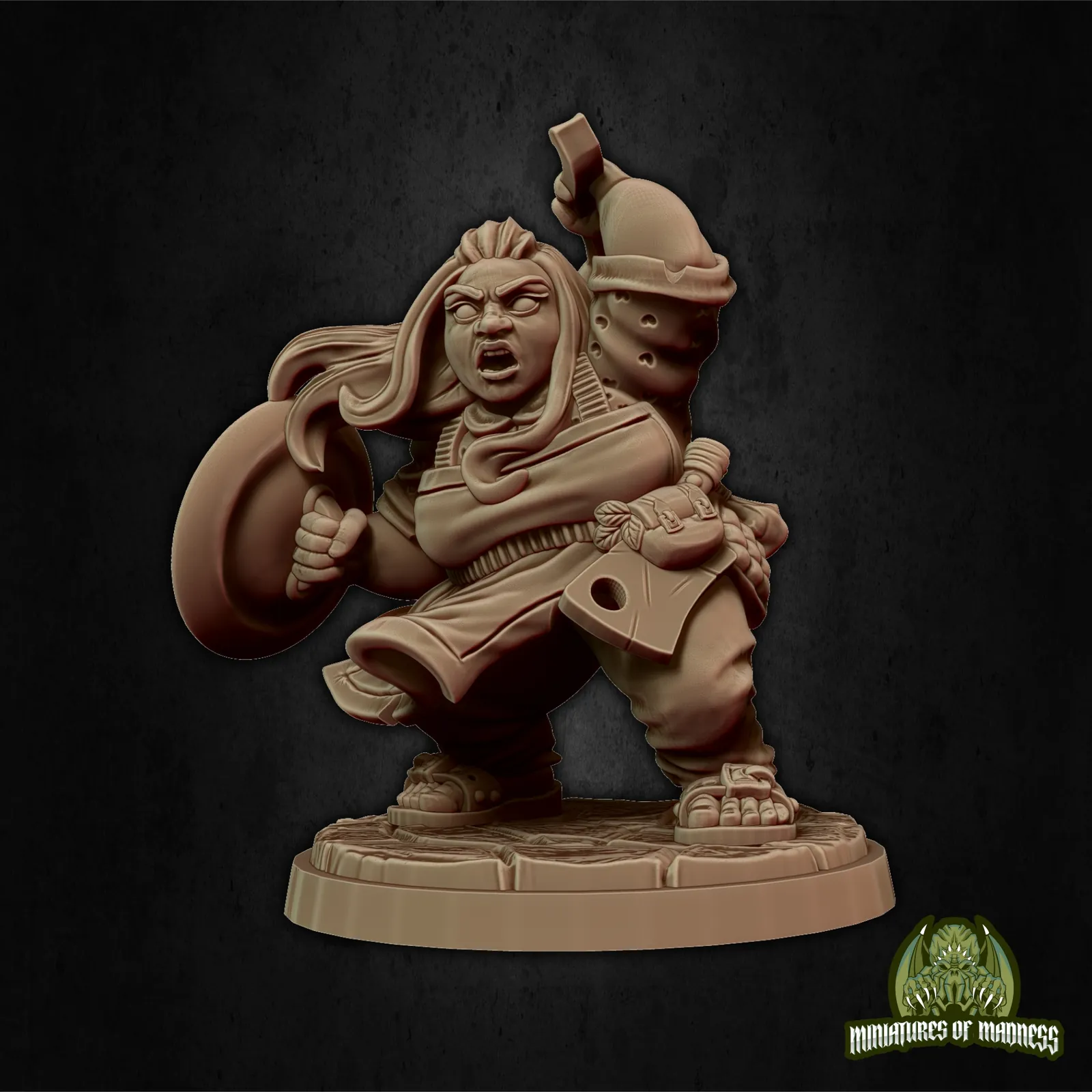 Mimma The Melee Housewife — Clan Oakentap Dwarf Miniature - Image 3