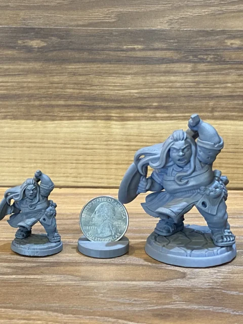 Alternative view of Mimma The Melee Housewife — Clan Oakentap Dwarf Miniature