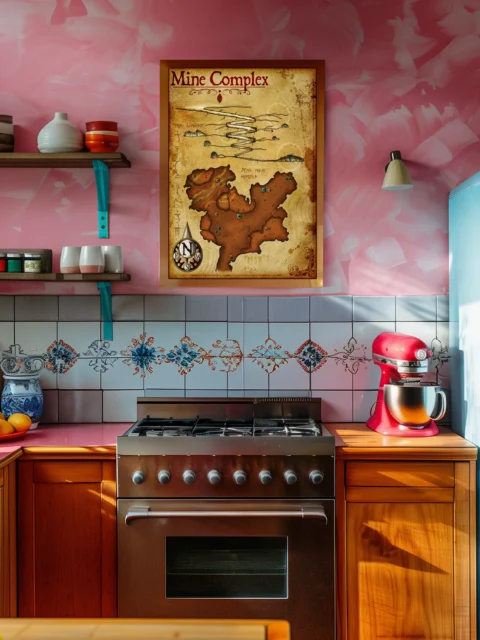 Mine Complex Fantasy Wall Art from Elven Tower Cartography