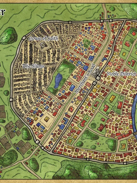 Alternative view of Moonspear Fantasy Art Print from Elven Tower Cartography