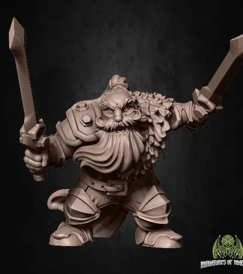 Alternative view of Noris Murdinvok — Clan Oakentap Dwarf Miniature