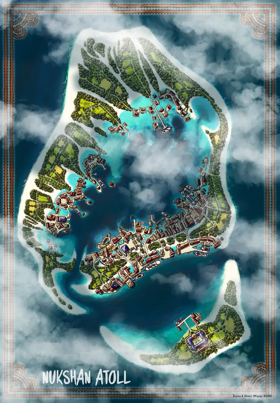 Nukshan Atoll Gallery Archival Print from Misjay Maps - Image 2