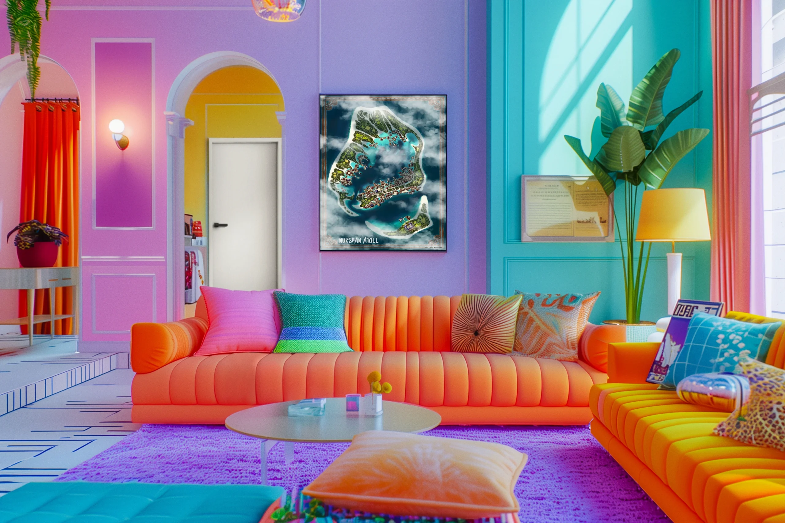 Nukshan Atoll Gallery Archival Print from Misjay Maps - Image 4