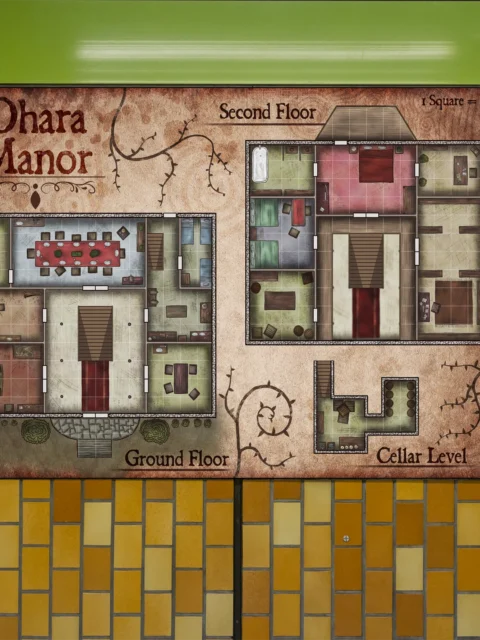 Ohara Manor Canvas Wall Art from Elven Tower Cartography