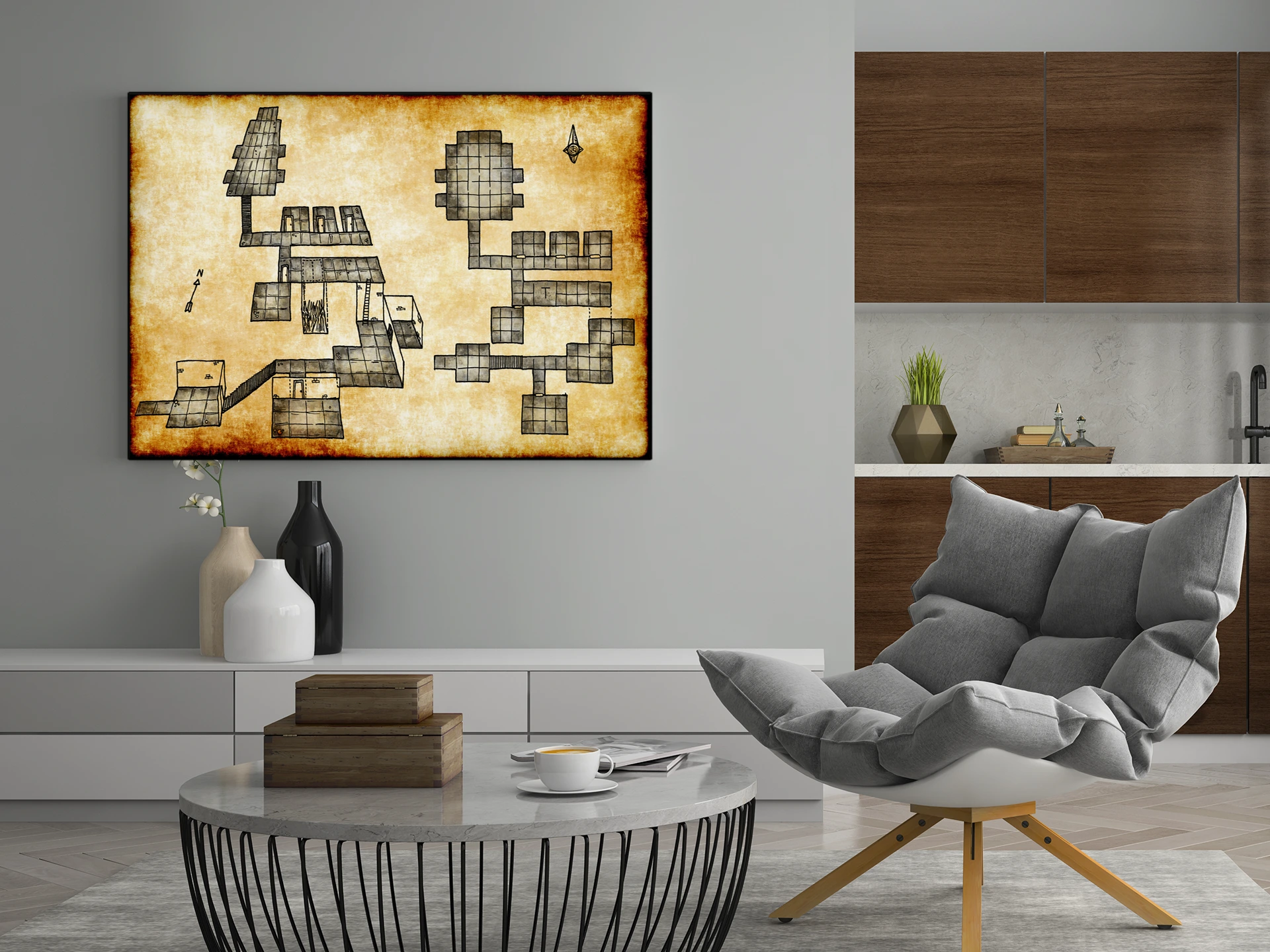 Old Dungeon Canvas Print from Elven Tower Cartography - Image 3