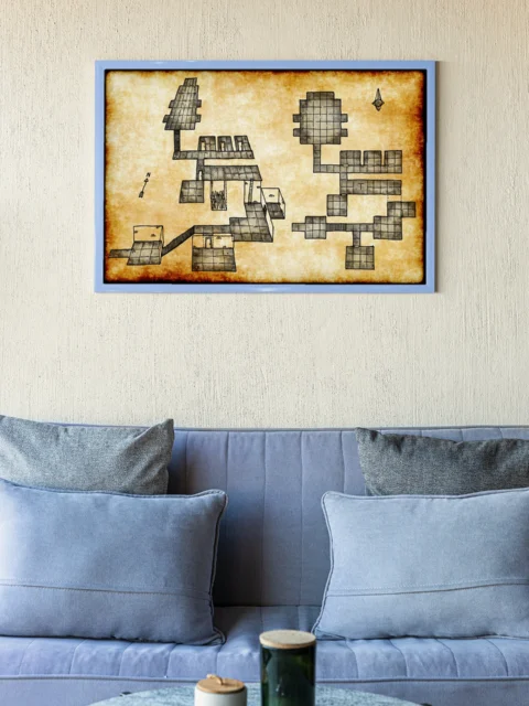 Old Dungeon Canvas Print from Elven Tower Cartography