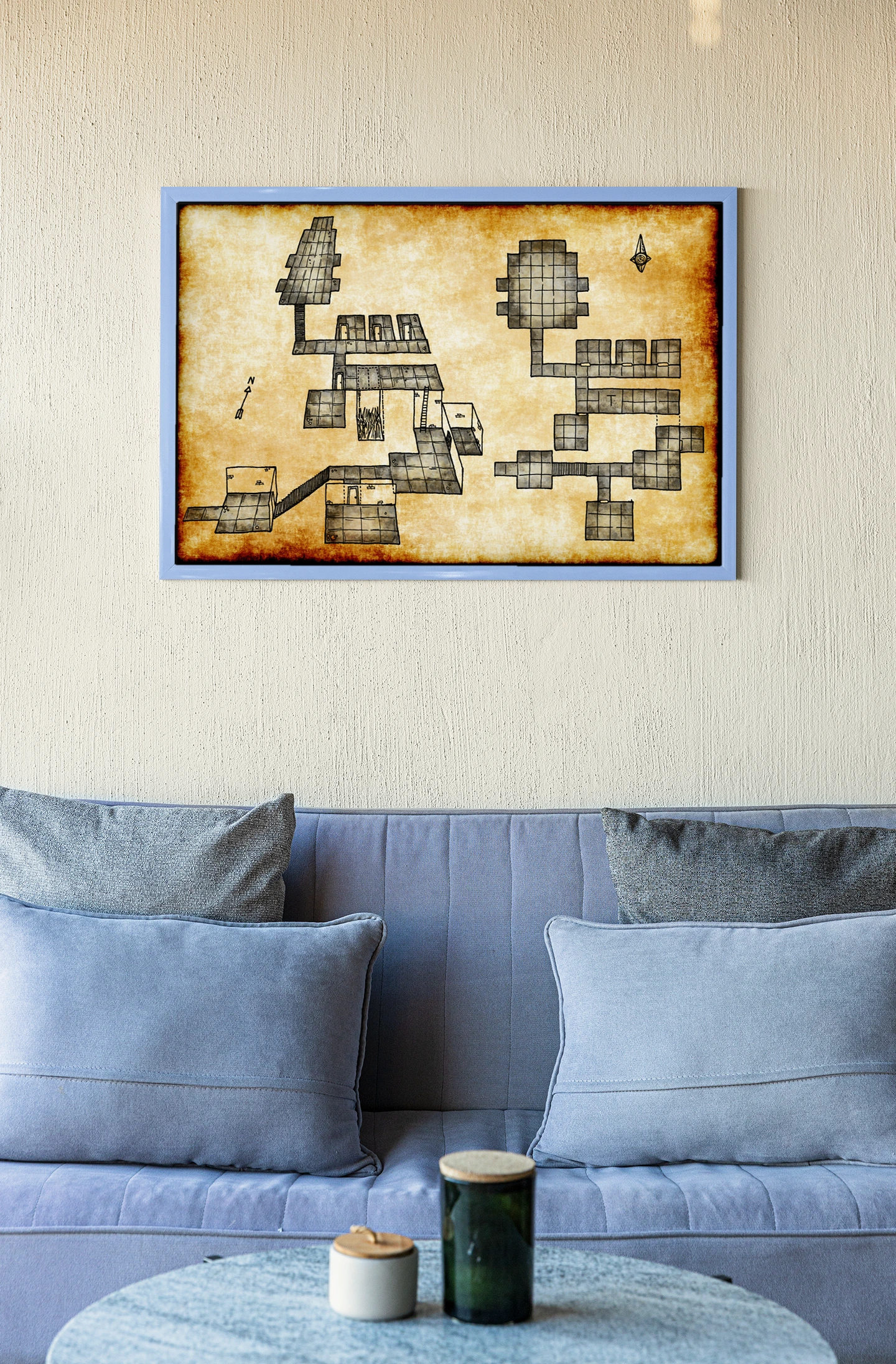 Old Dungeon Canvas Print from Elven Tower Cartography