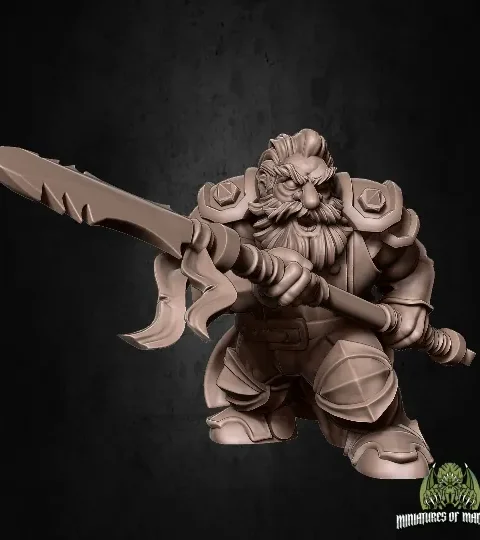 Alternative view of Ormir Thorekhad — Clan Oakentap Dwarf Miniature
