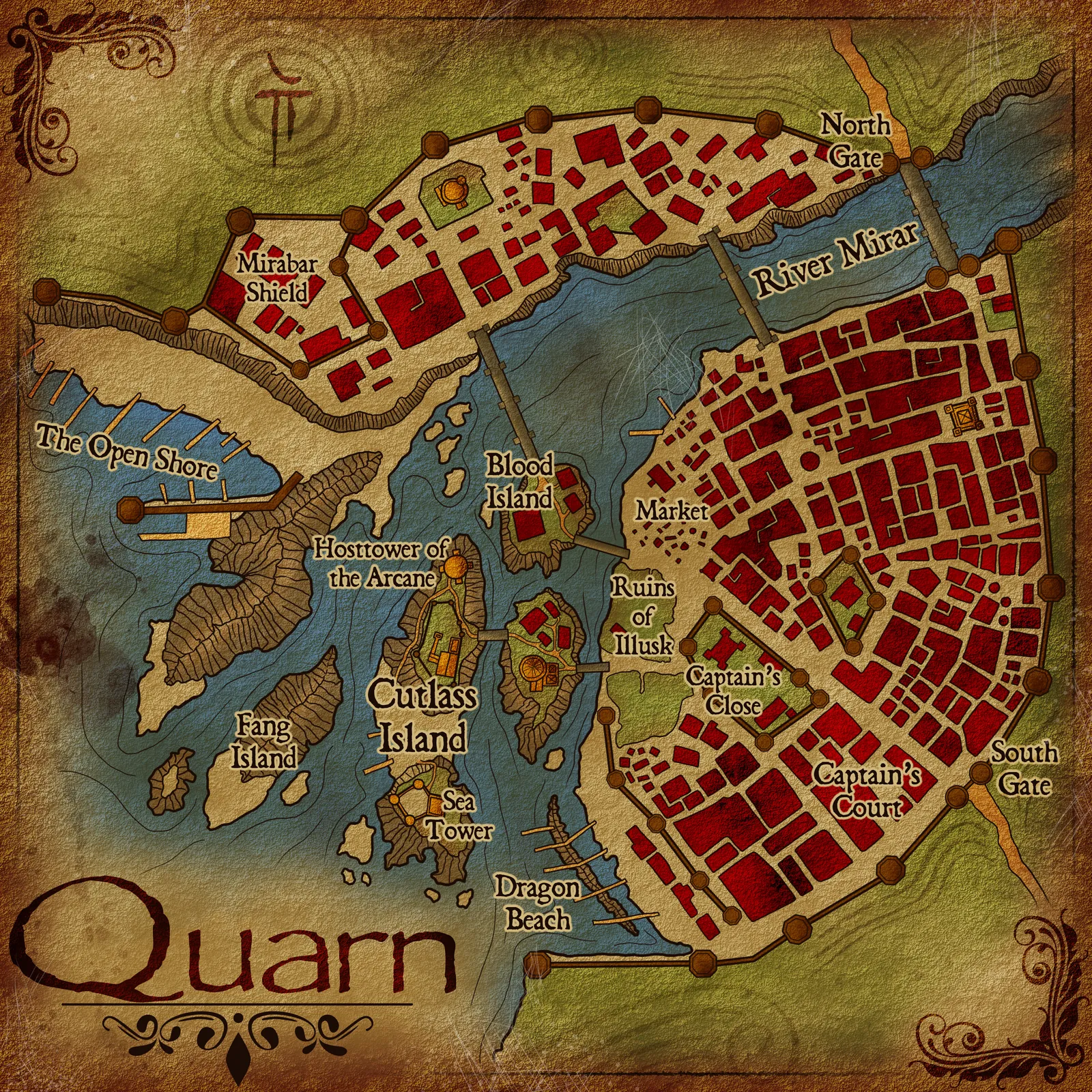 Quarn Fantasy Wall Art from Elven Tower Cartography - Image 2