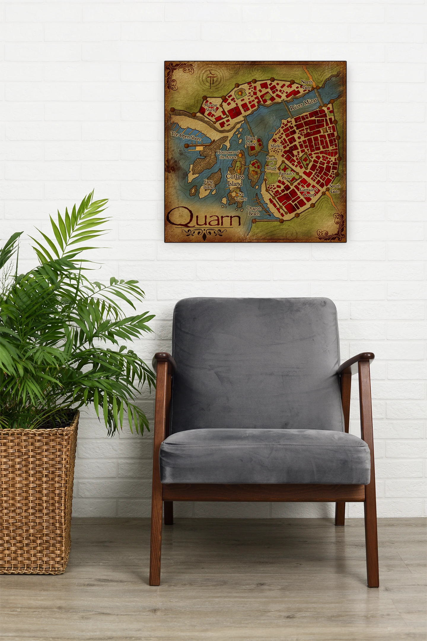 Quarn Fantasy Wall Art from Elven Tower Cartography - Image 3