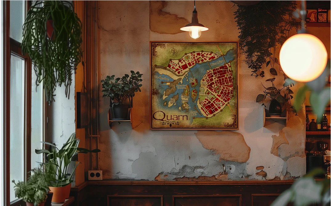 Quarn Fantasy Wall Art from Elven Tower Cartography - Image 5