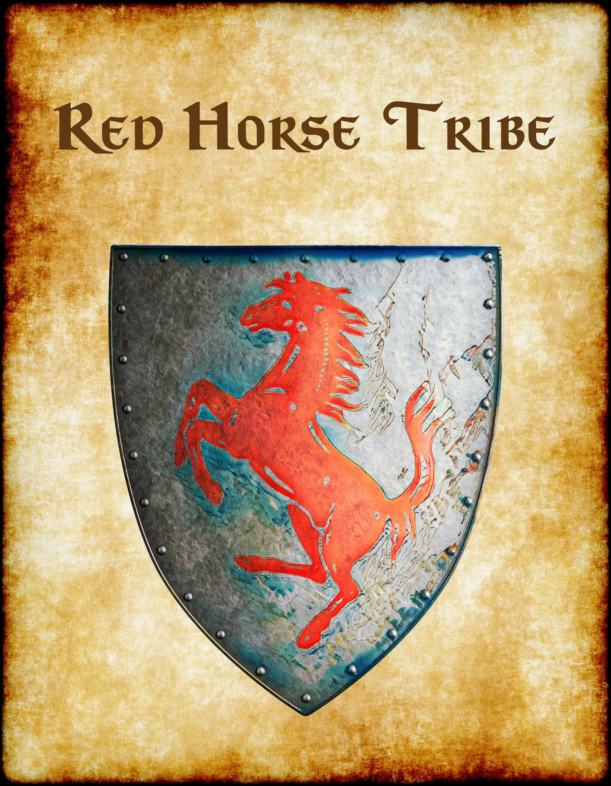 Red Horse Tribe Canvas Wall Art from Anna Meyer - Image 2