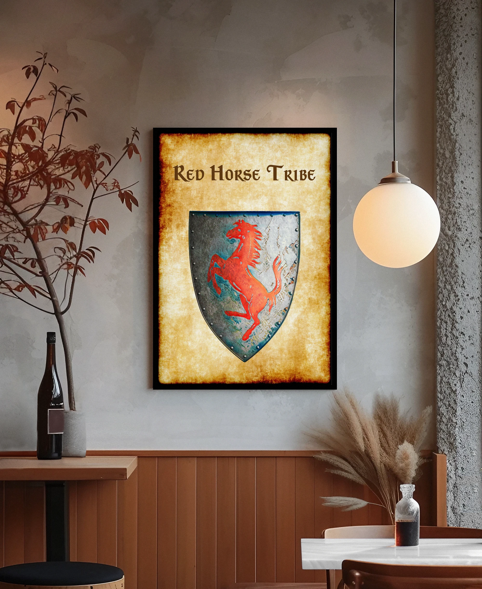 Red Horse Tribe Canvas Wall Art from Anna Meyer
