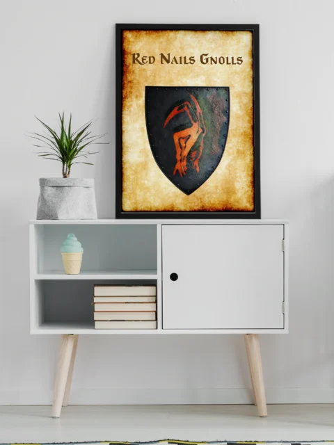 Red Nails Gnolls Fantasy Canvas Print from Anna Meyer