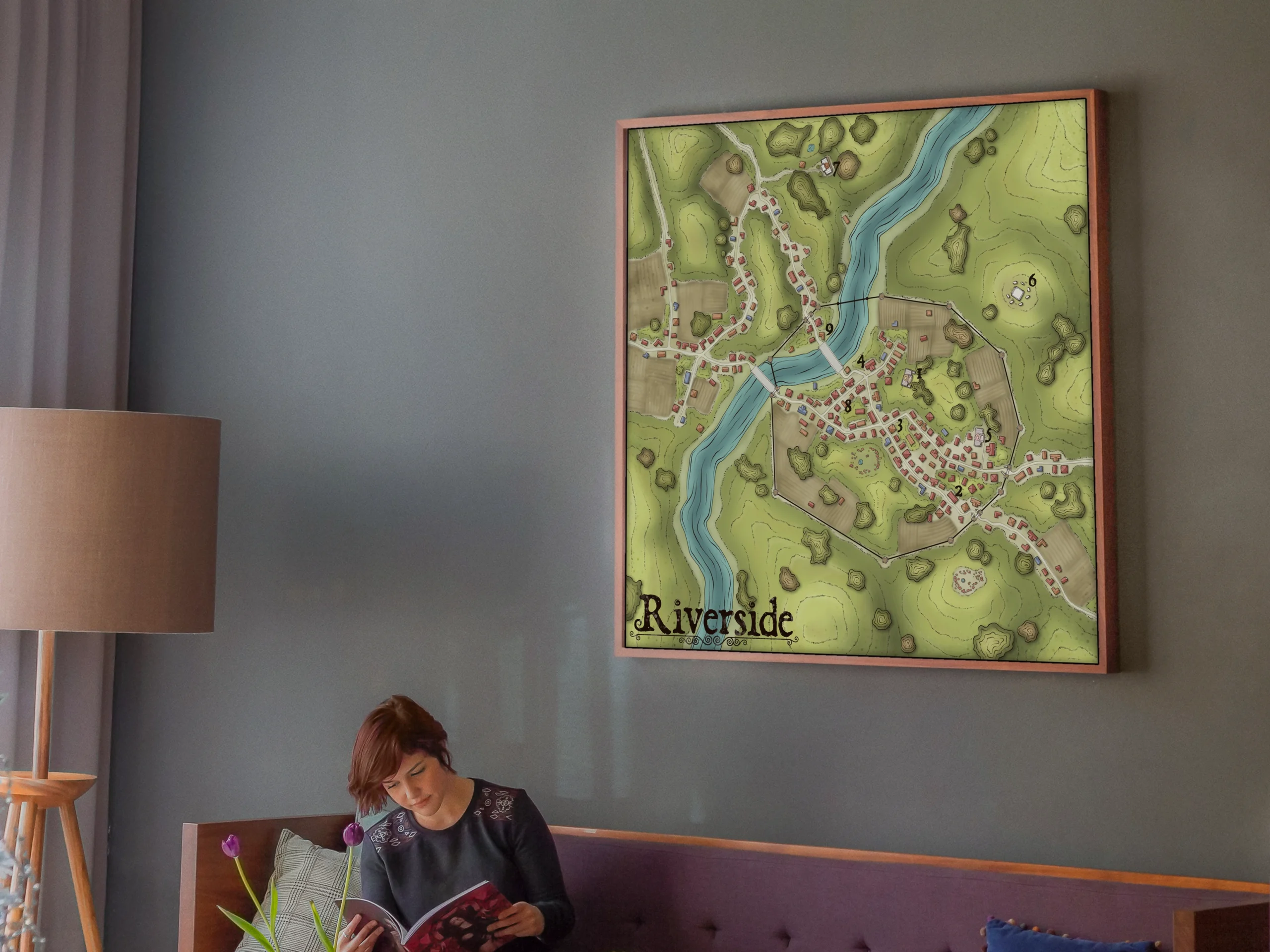 Riverside Gallery Archival Print from Elven Tower Cartography - Image 5