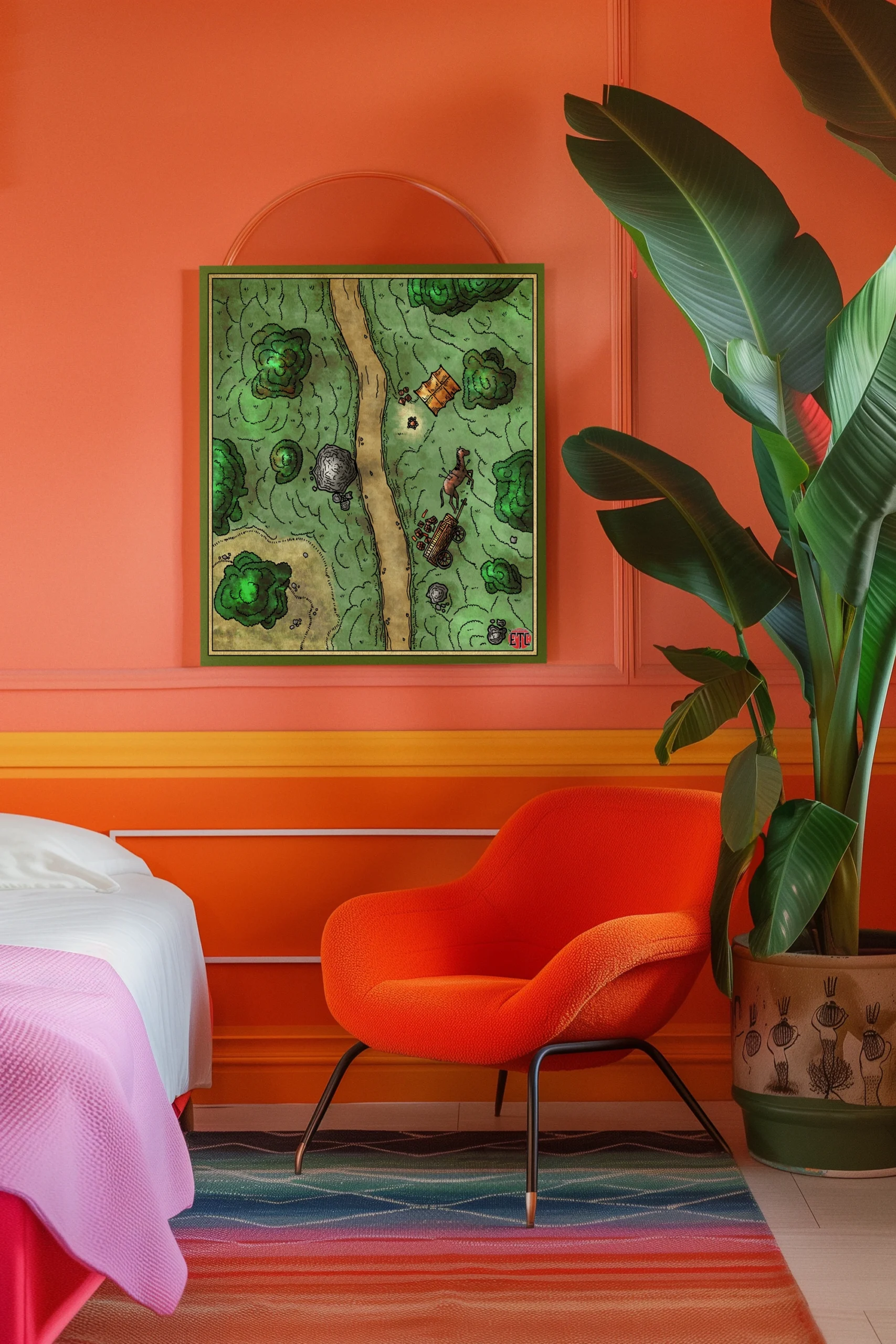 Road Encounter No Labels Canvas Print from Elven Tower Cartography - Image 3