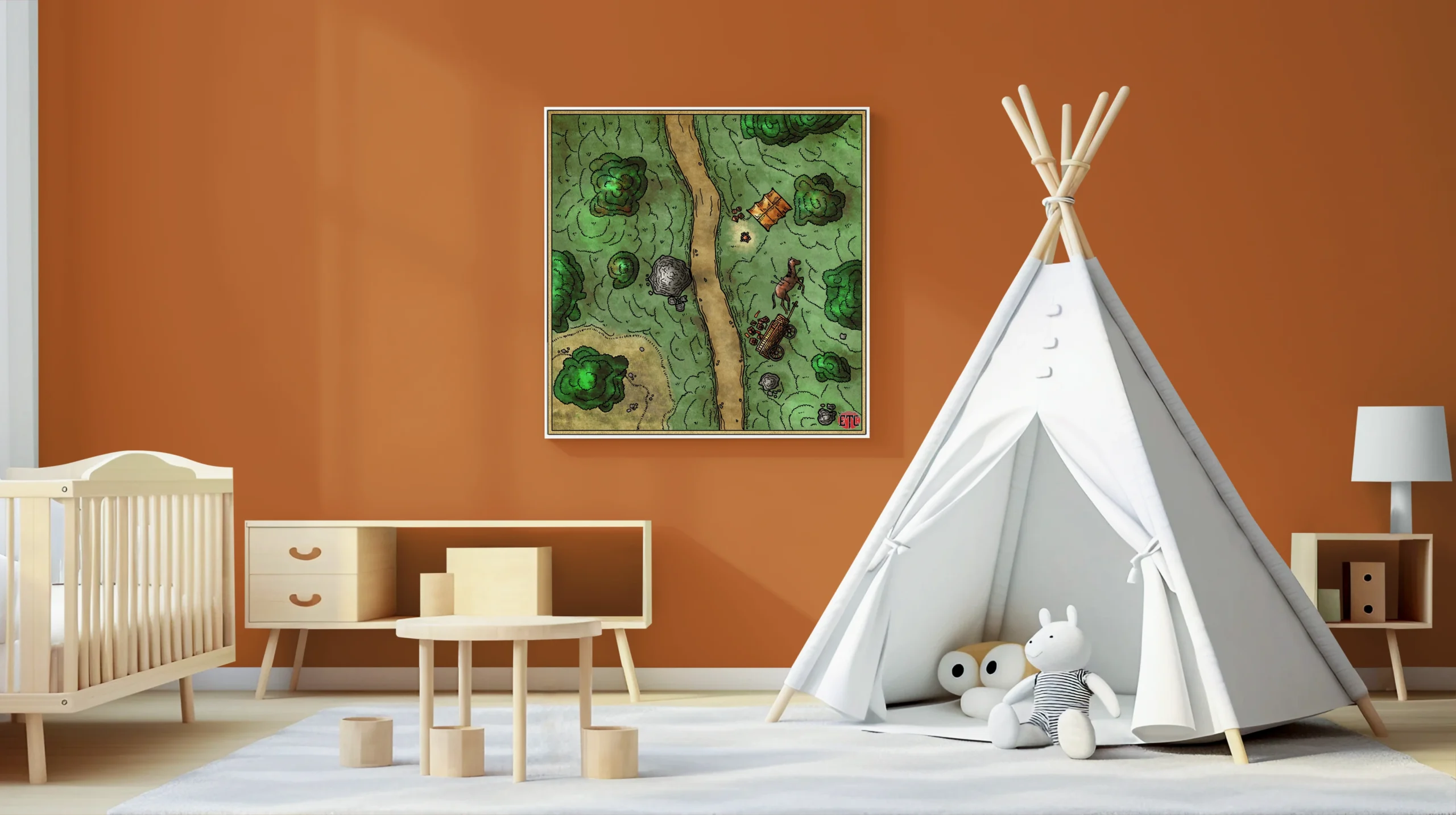 Road Encounter No Labels Canvas Print from Elven Tower Cartography - Image 4