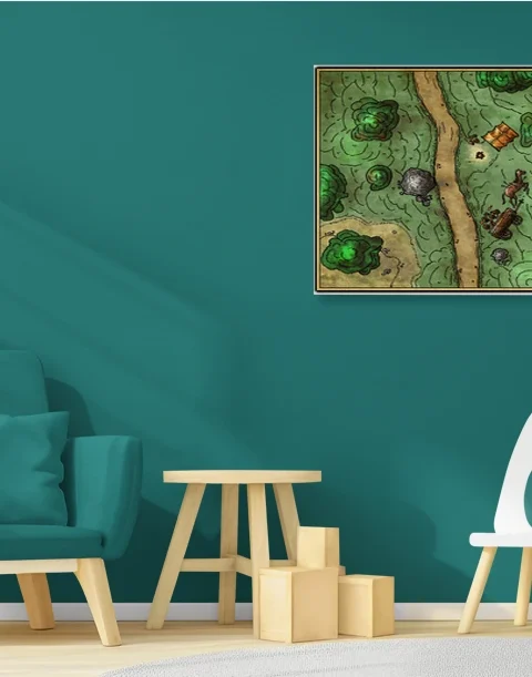 Road Encounter No Labels Canvas Print from Elven Tower Cartography