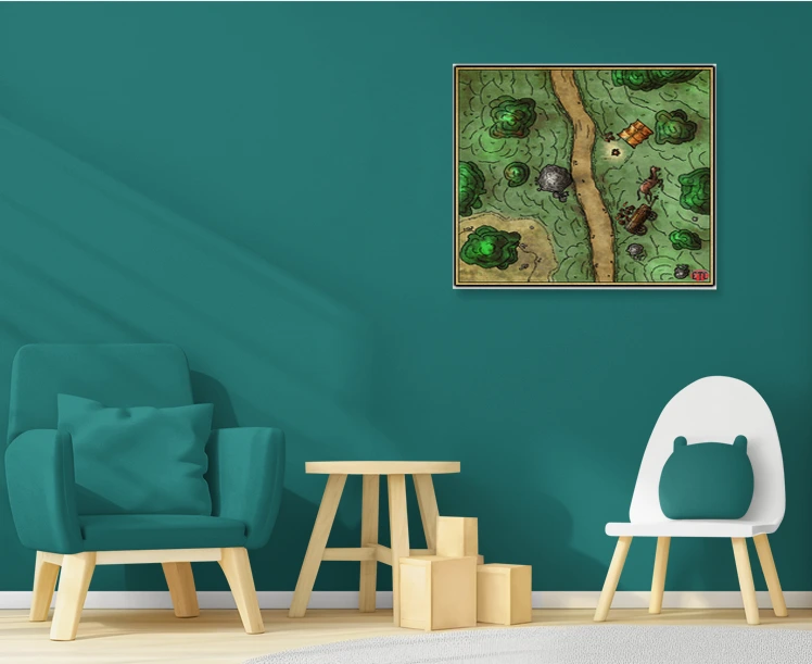 Road Encounter No Labels Canvas Print from Elven Tower Cartography