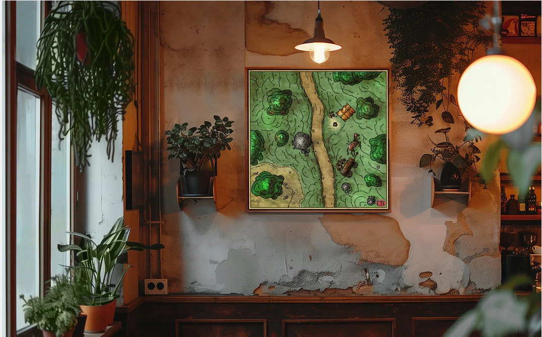 Road Encounter No Labels Canvas Print from Elven Tower Cartography - Image 5