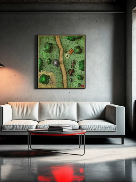 Road Encounter Gallery Canvas Print from Elven Tower Cartography