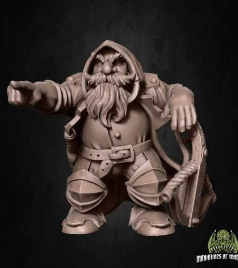 Alternative view of Rotu Paladud — Clan Oakentap Dwarf Miniature