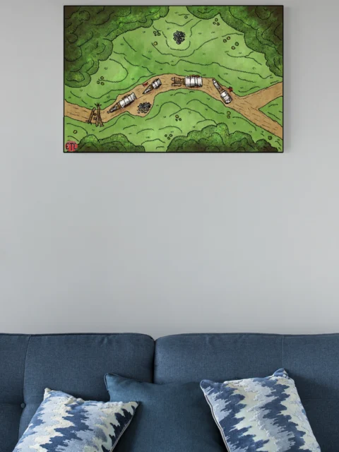 Save The Wagons Fine Art Canvas from Elven Tower Cartography